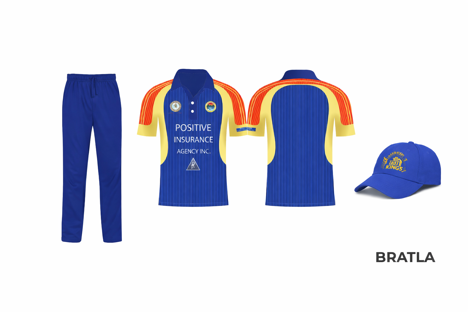 Cricket Shirt Navy Yellow Red Custom Made Color Shirt , Shirt Only