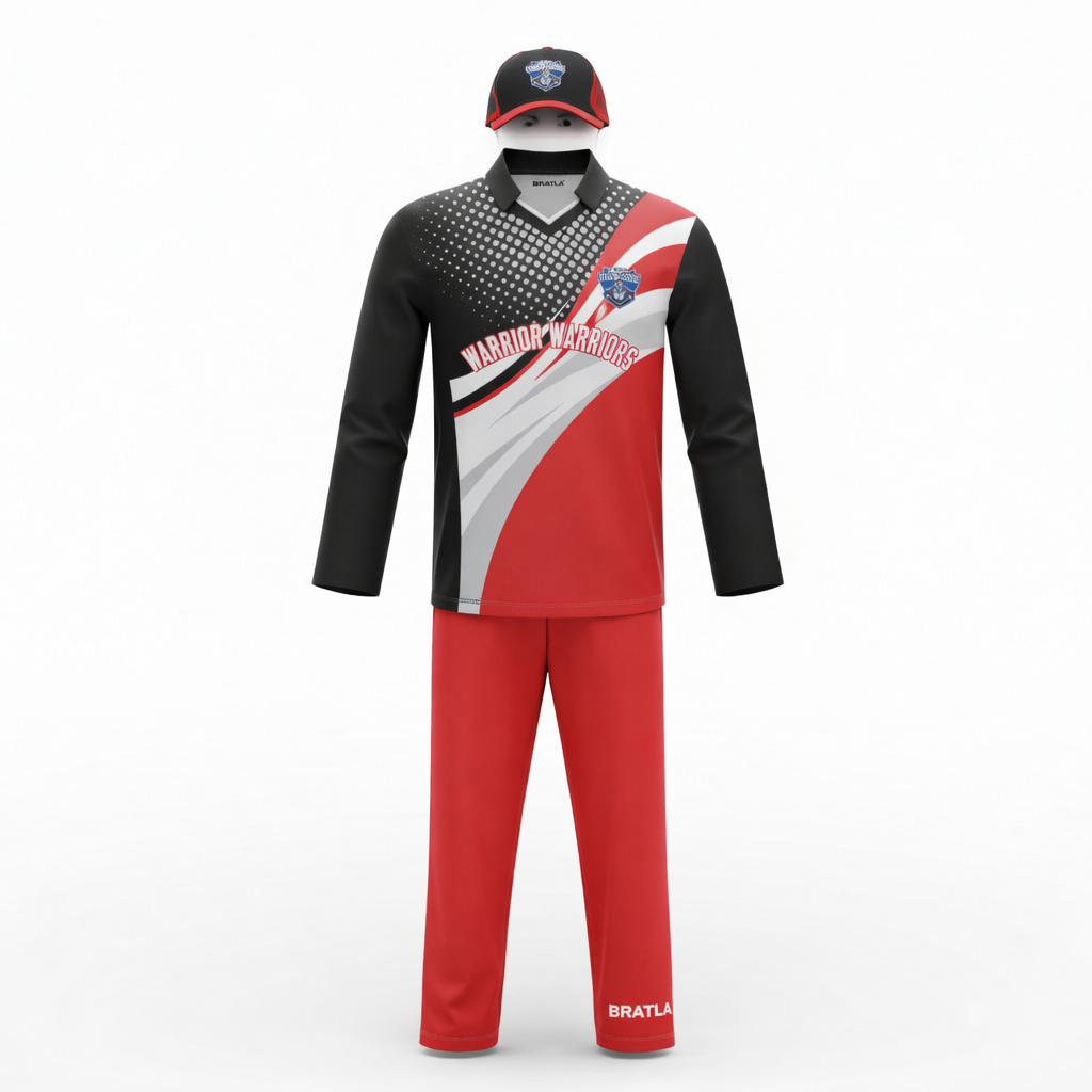 Cricket Sports Jersey Trouser Customized Black Red White