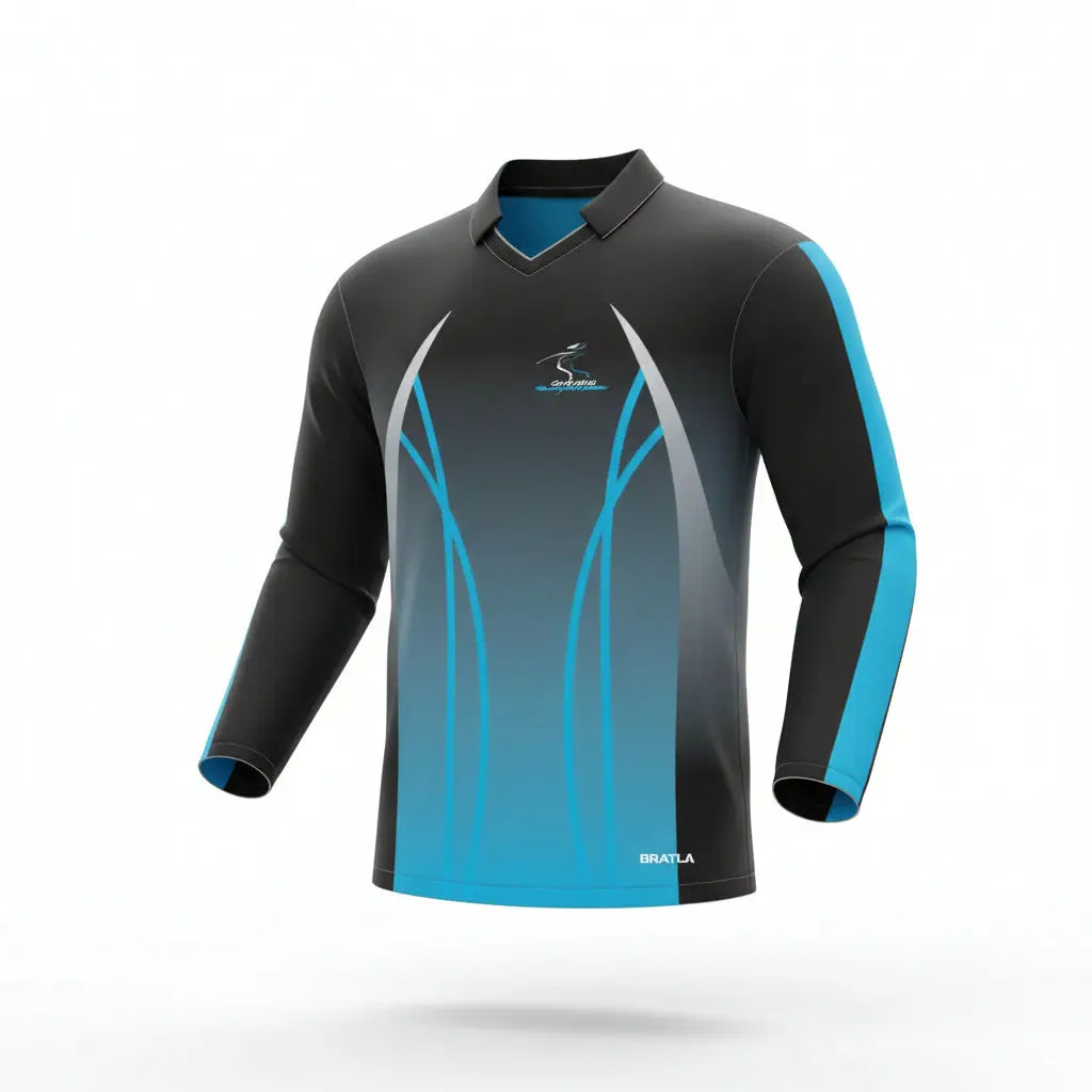 Blue & Black Cricket Uniform Fully Customizable With Name And Number 3 Piece Set - TeamWear