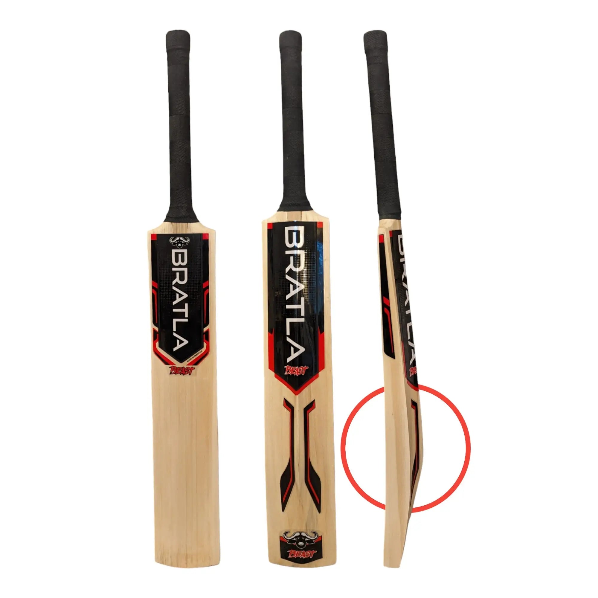 Bratla Beast Kashmir Willow Cricket Bat Adult - BATS - MENS KASHMIR WILLOW