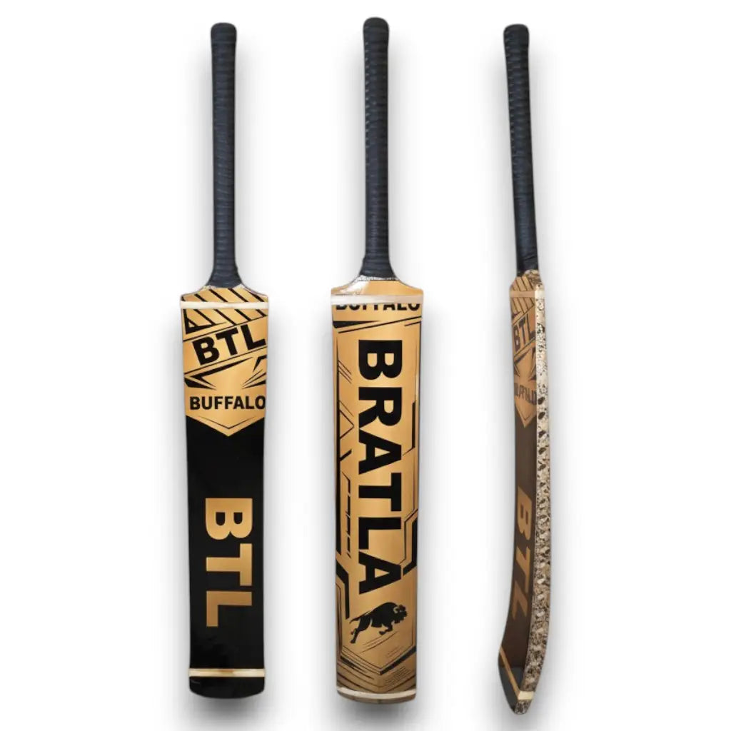 Bratla BTL Buffalo Adult Cricket Bat for Tape Ball & Tennis Ball Cricket - Full Size Popular Willow Tape Ball Cricket Bat for Street