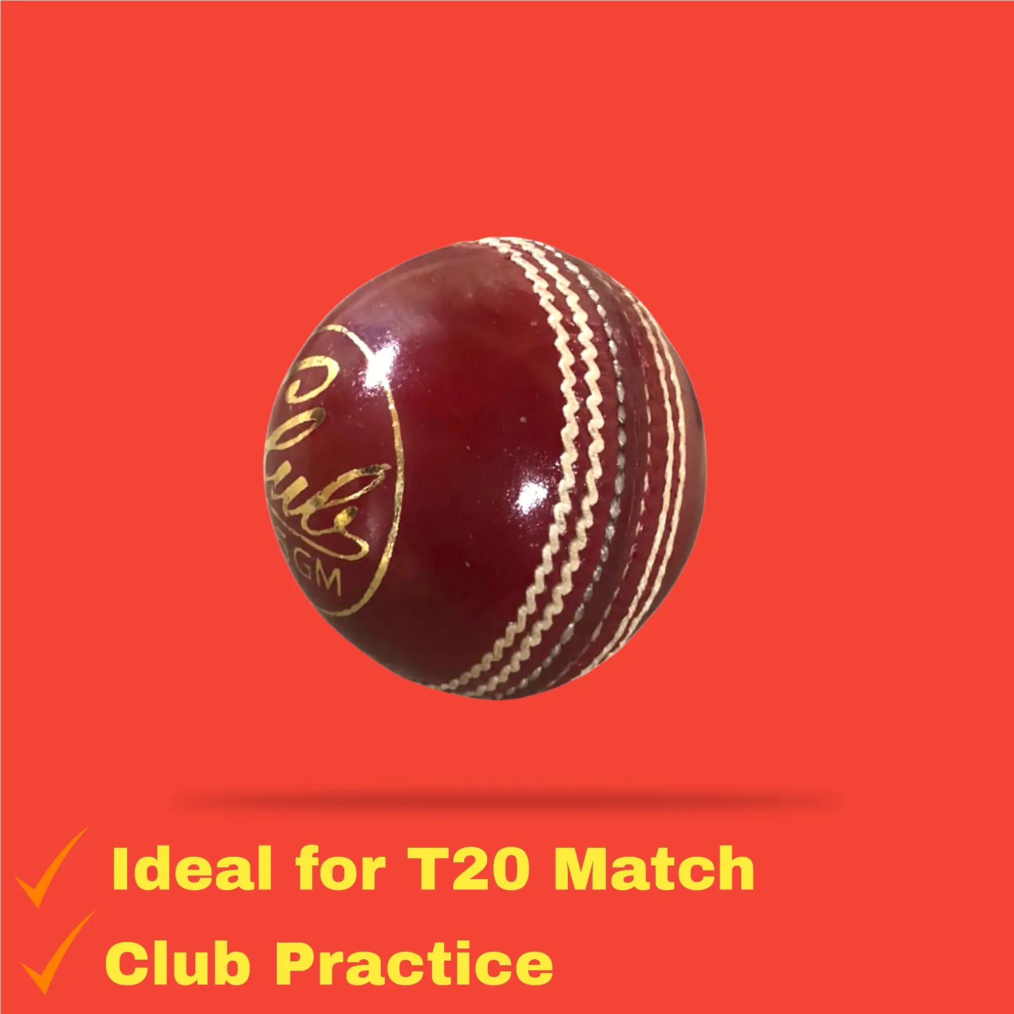 Bratla Club Cricket Ball Leather Hard Ball for Junior & Senior - BALL - 4 PCS LEATHER