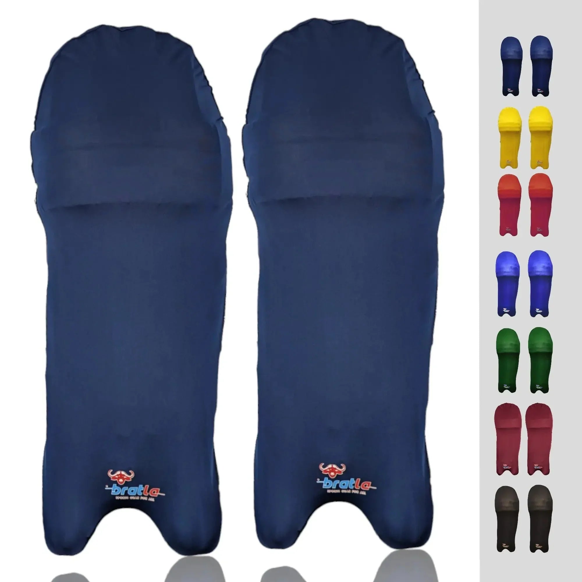 Bratla Cricket Batting Pad Covers Fit Neatly Easily Put On - Navy - PADS - BATTING COVER