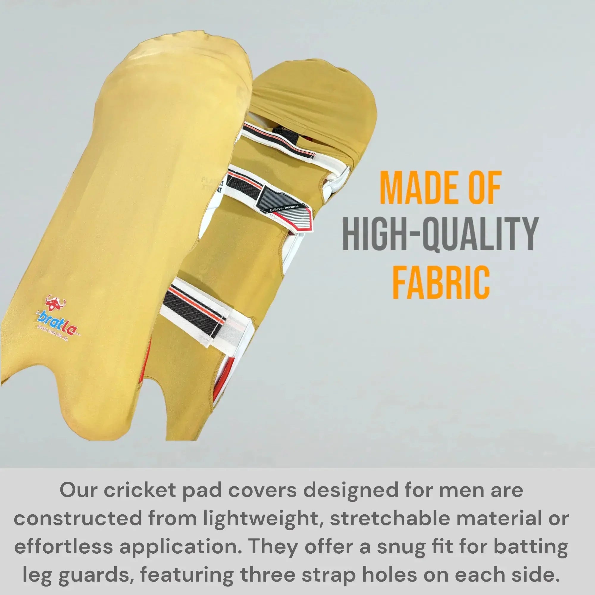 Bratla Cricket Batting Pad Covers Fit Neatly Easily Put On - PADS - BATTING COVER