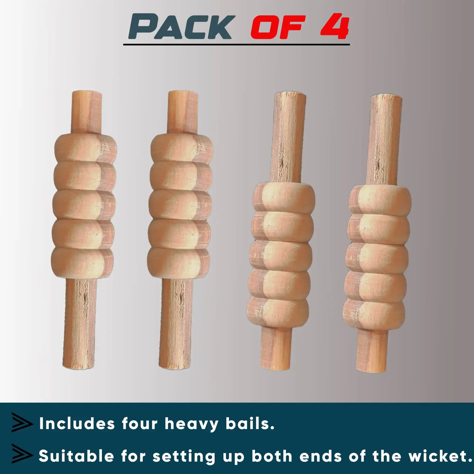 Bratla Cricket Bails for Stumps Pack of 4 - STUMPS BAILS