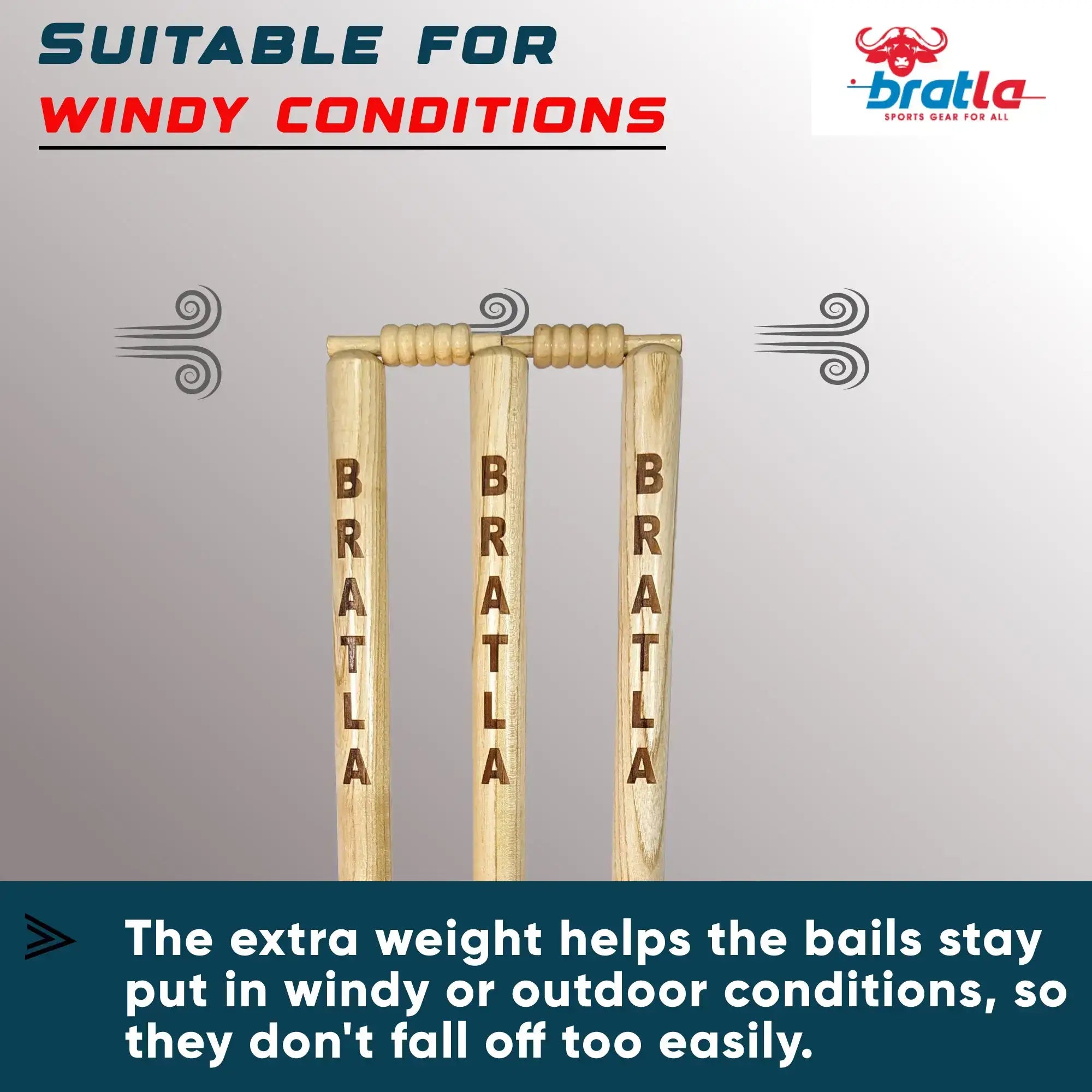 Bratla Cricket Bails for Stumps Pack of 4 - STUMPS BAILS