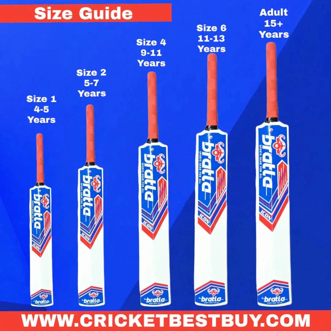 Bratla Icon Cricket Set Wooden Great Starter Set - BATS - CRICKET SETS