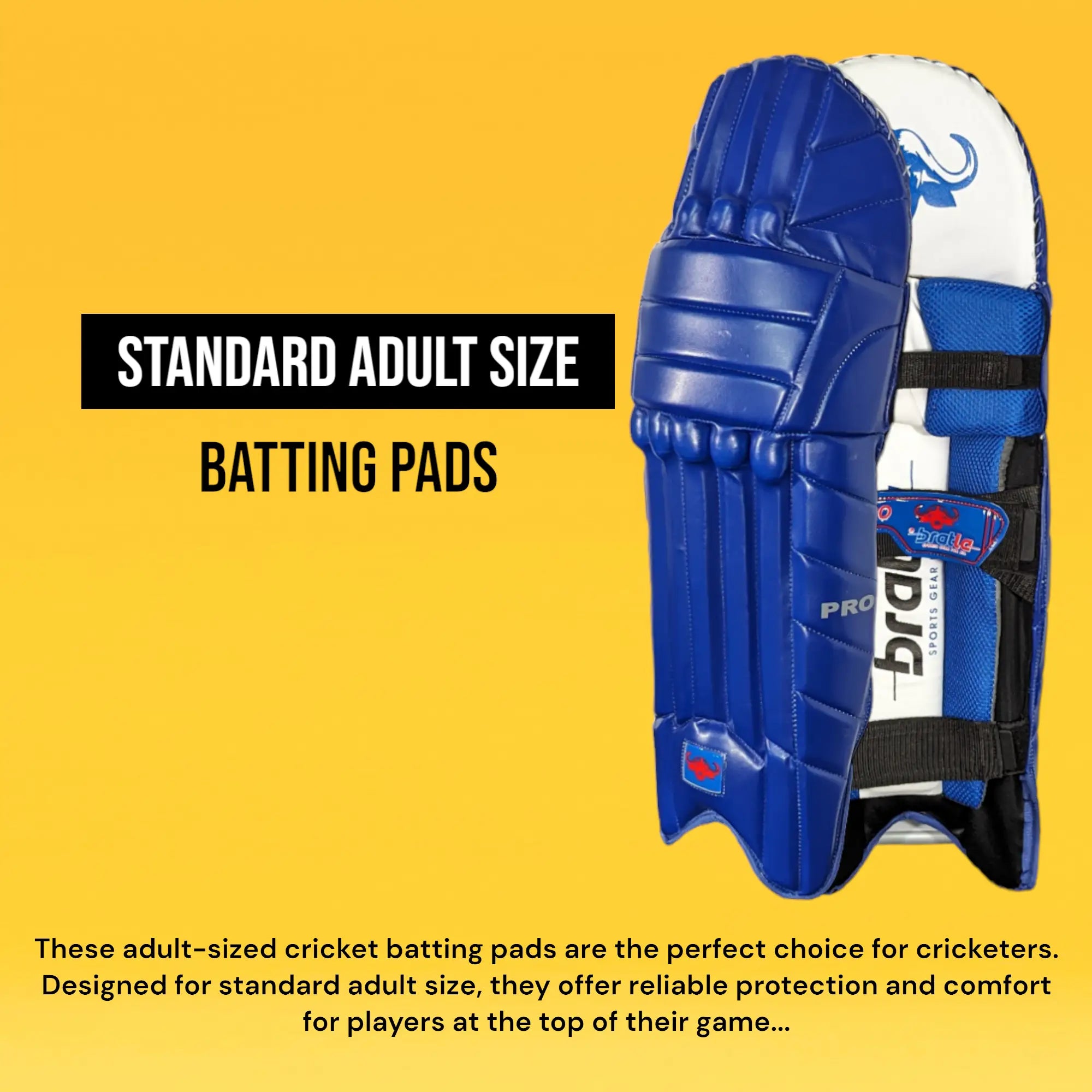 Bratla Pro Colored Cricket Batting Pads Legguard Adult - PADS - BATTING