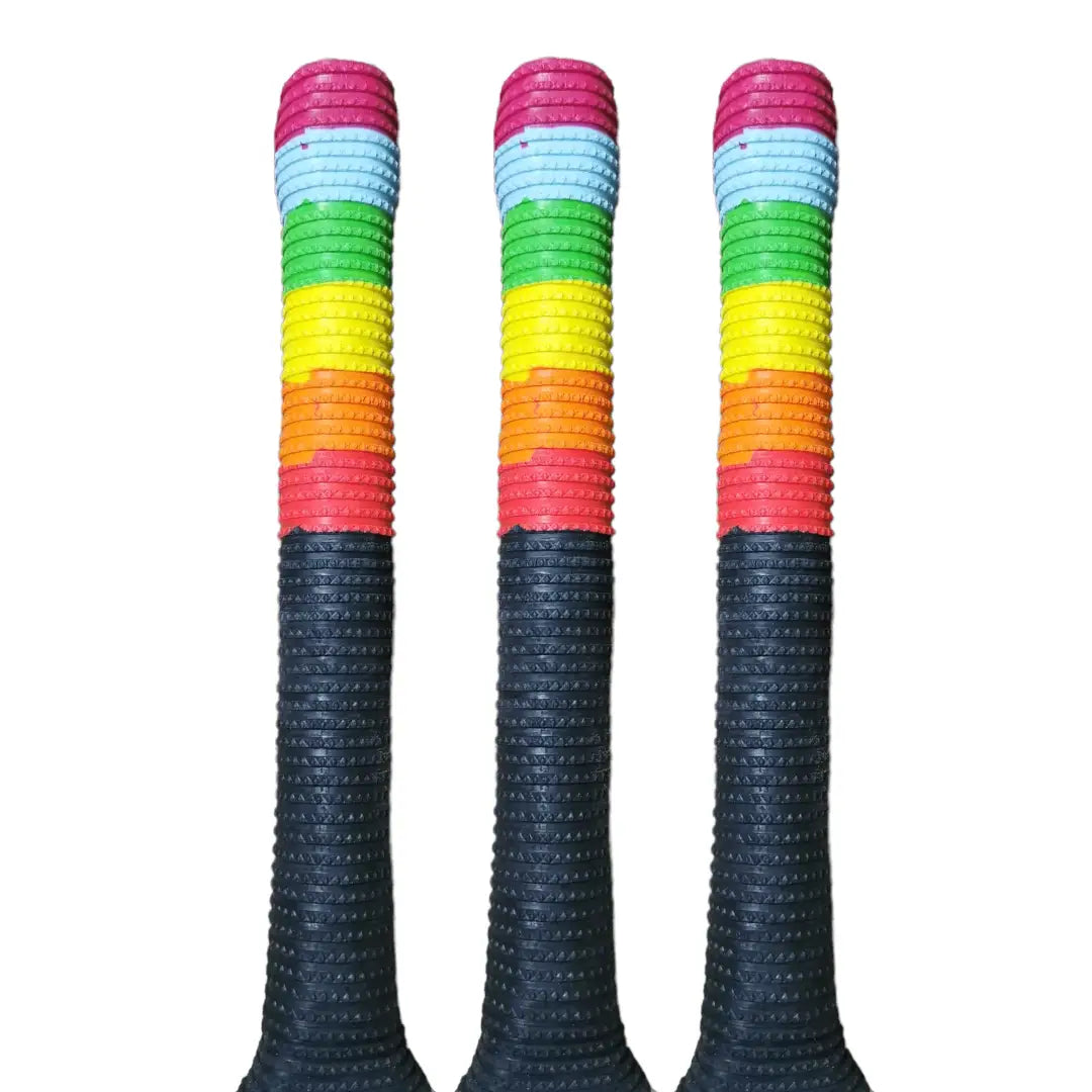 Bratla Rainbow Cricket Bat Rubber Grip Pack of 3 - Cricket Bat Grip