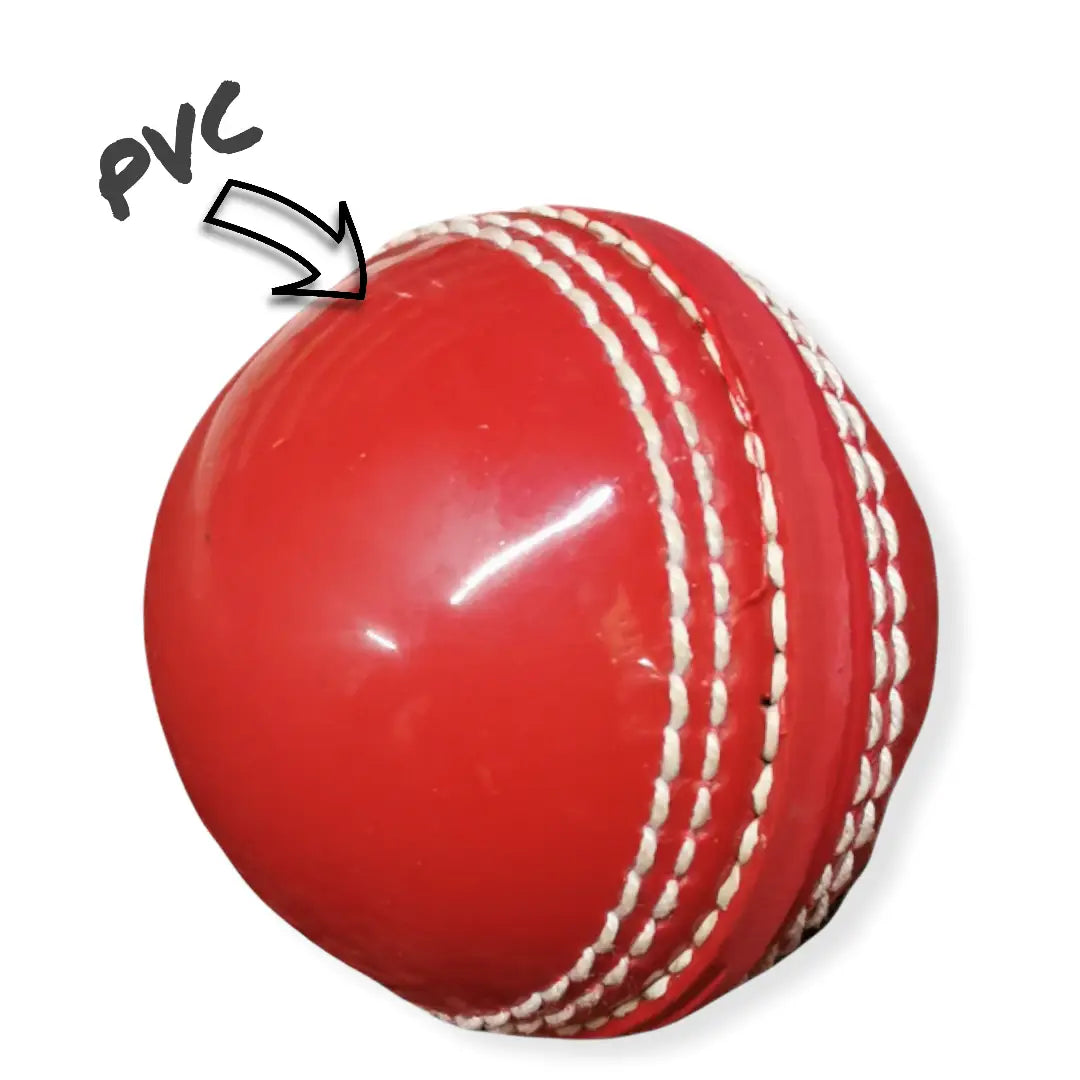 Bratla Training Cricket Ball PVC Red Ideal Skill Ball Lightweight Raised Seam - Senior / Red - BALL - TRAINING JUNIOR