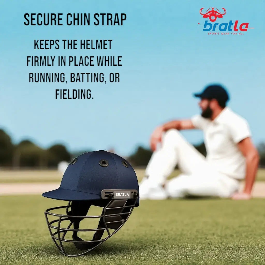 Bratla Vision 300 Cricket Helmet for Adults – Adjustable Grill Rear Knob Fit System Ventilated Design with Padded Inner Brim – Lightweight