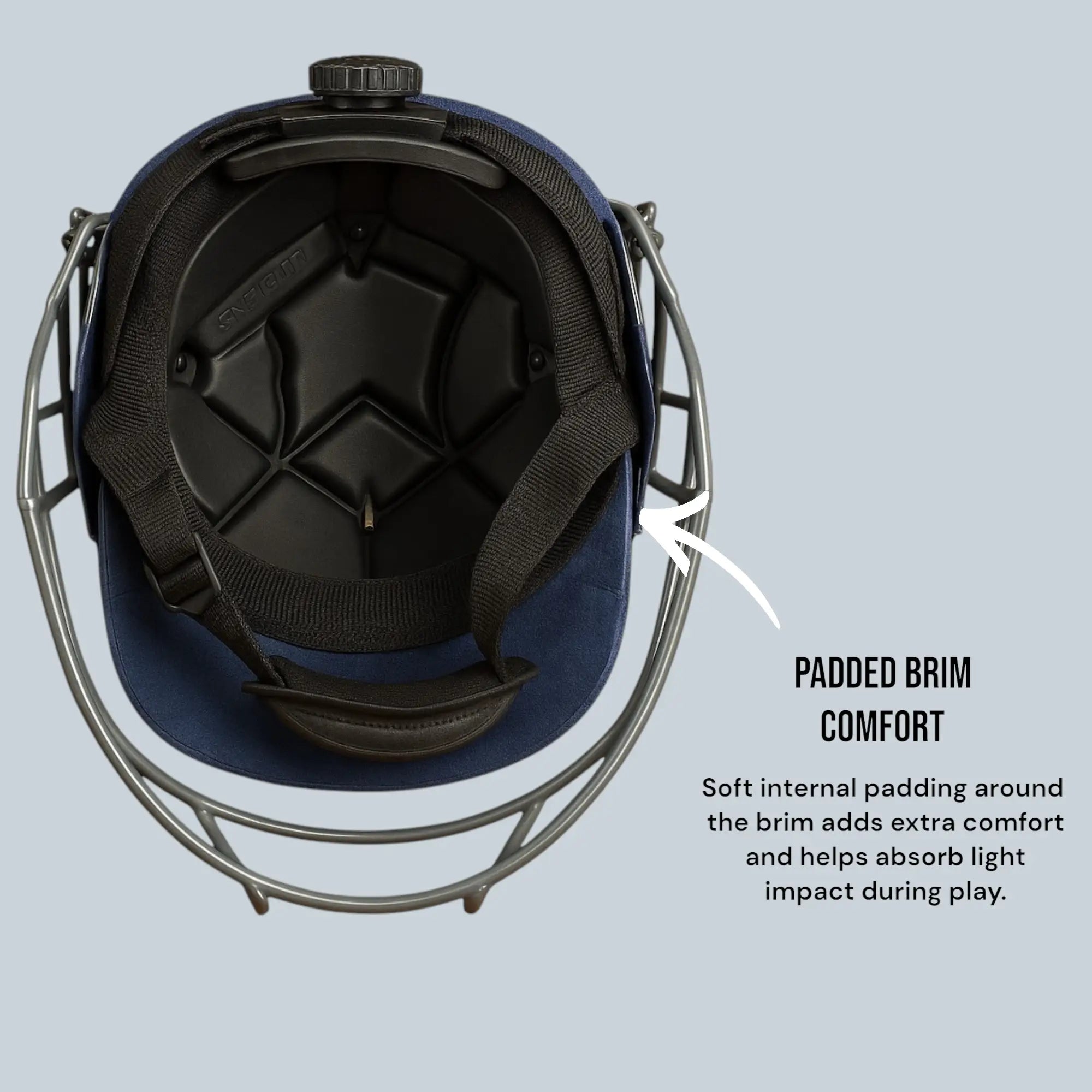 Bratla Vision 400 Cricket Helmet for Adults – Adjustable Fit with Customizable Grill Opening Padded Brim & Ventilation Holes - HELMETS &