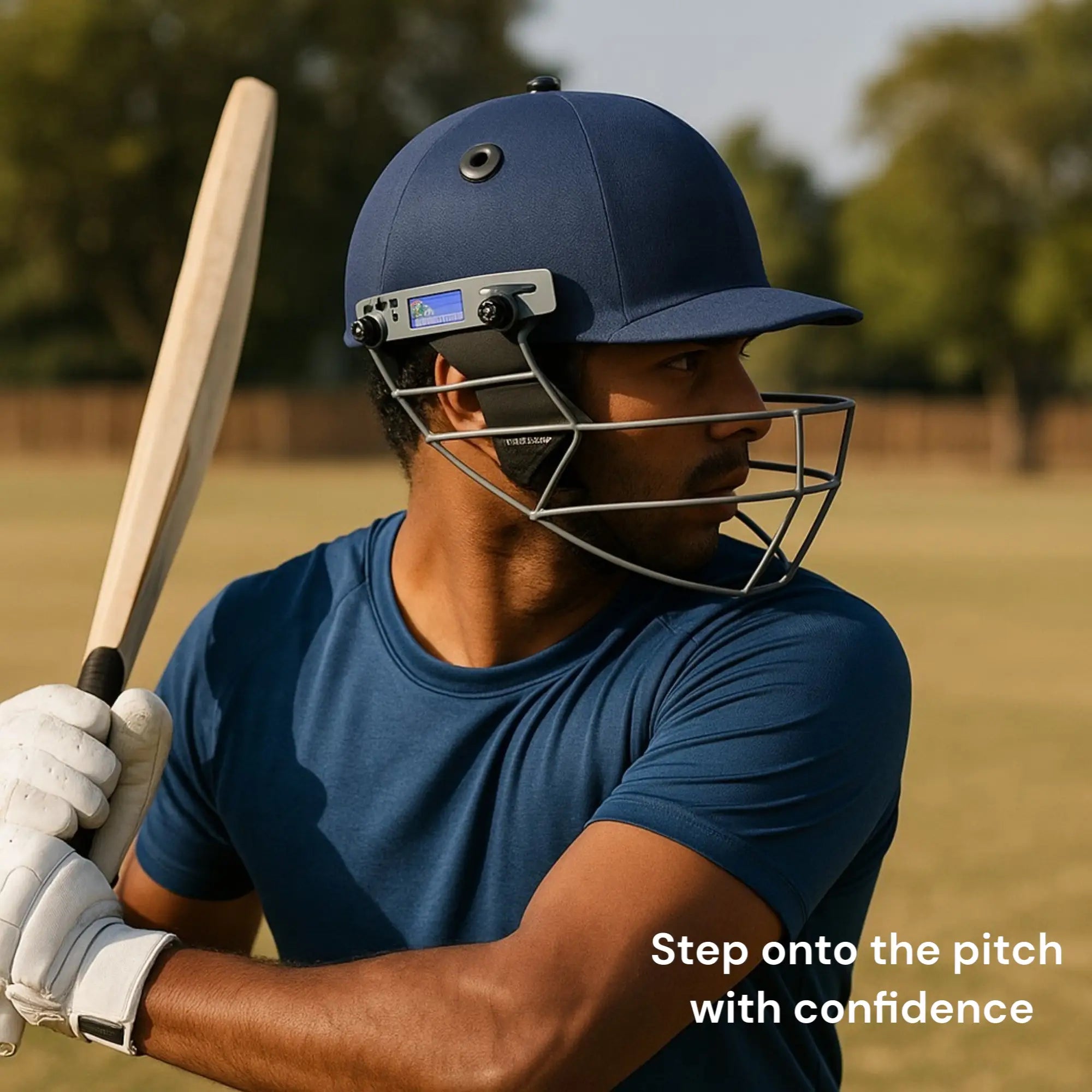 Bratla Vision 400 Cricket Helmet for Adults – Adjustable Fit with Customizable Grill Opening Padded Brim & Ventilation Holes - HELMETS &