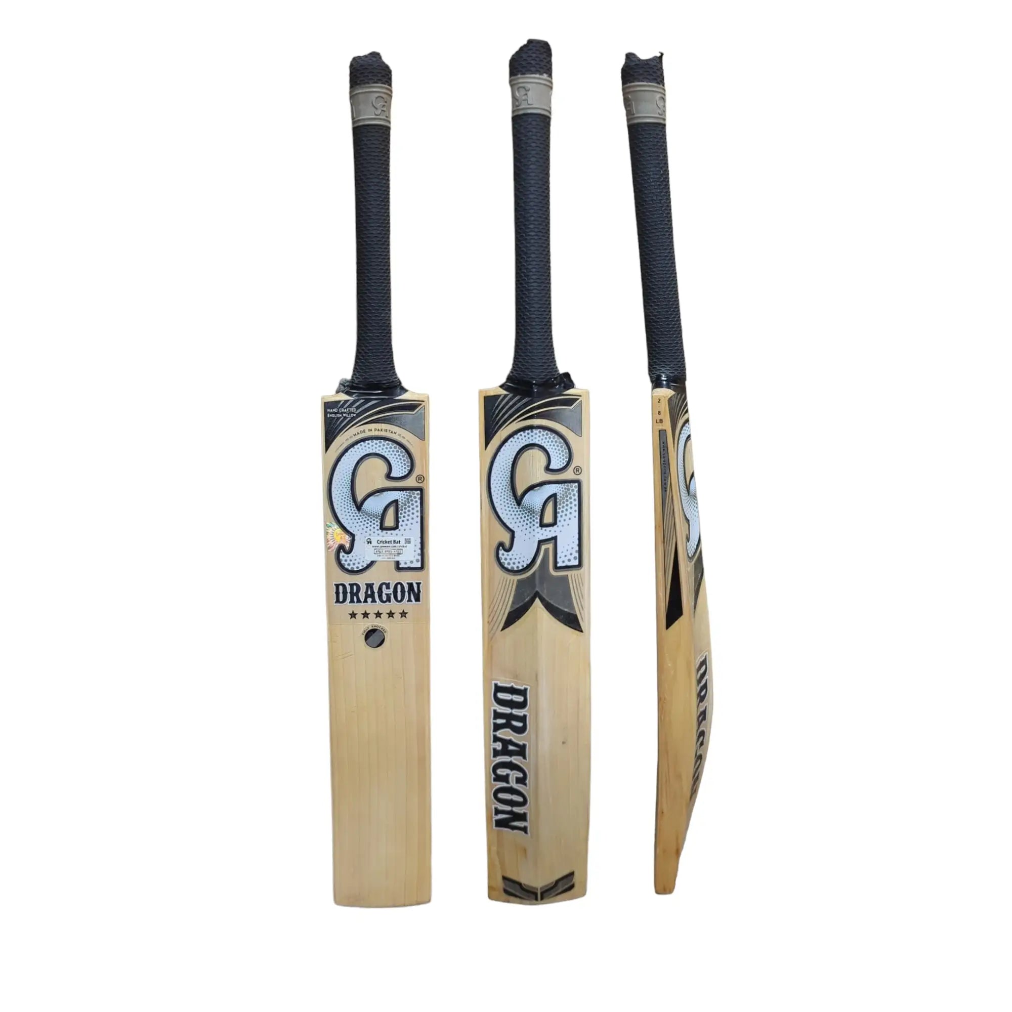 CA Dragon Cricket Bat - Short Handle (Standard Adult Size Bat) - BATS - MENS ENGLISH WILLOW