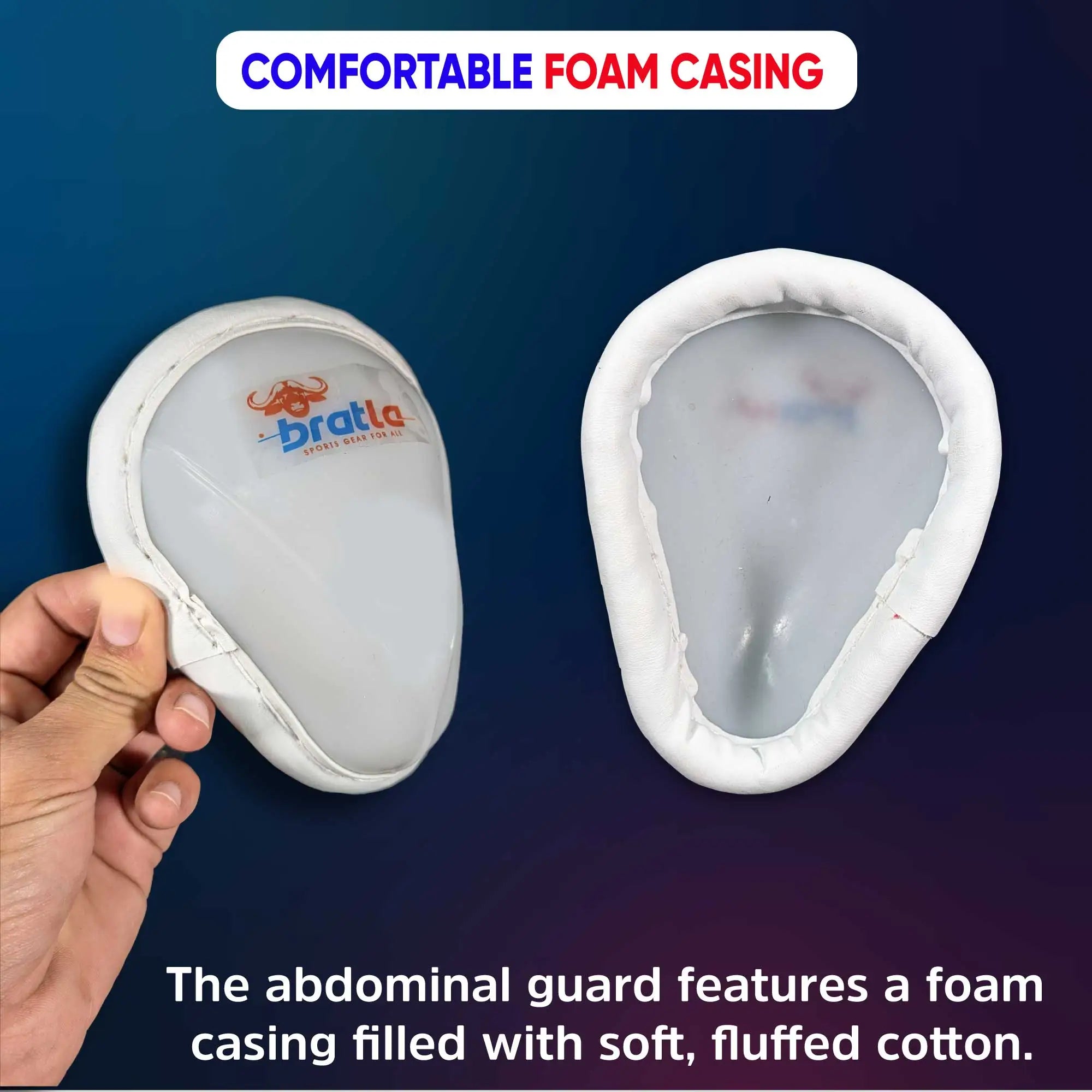 CBB Cricket Abdominal Guard Slip-in Groin Protector with Foam Casing - Adult - BODY PROTECTORS - ABDO GUARDS