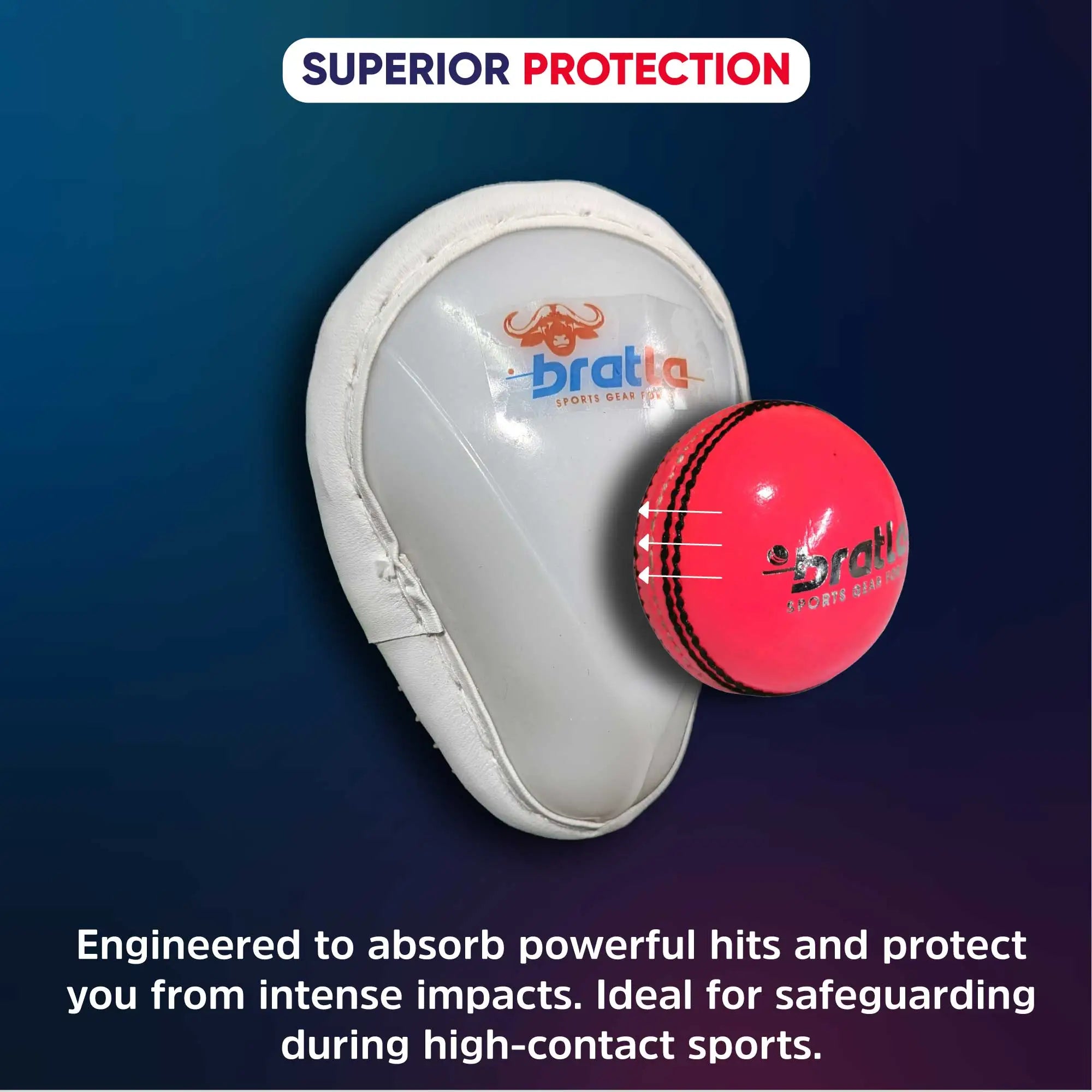 CBB Cricket Abdominal Guard Slip-in Groin Protector with Foam Casing - Adult - BODY PROTECTORS - ABDO GUARDS