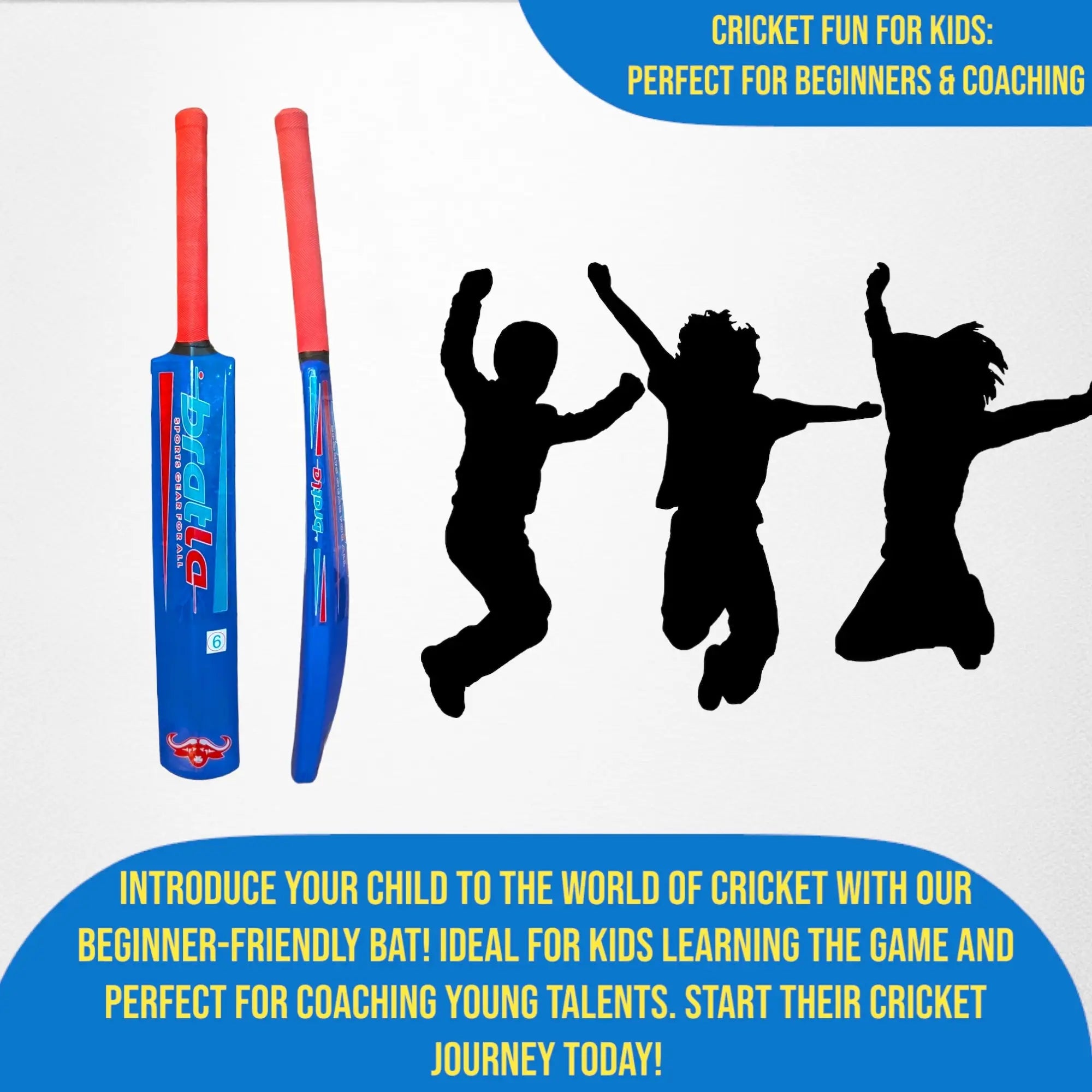 CBB Cricket Bat & Ball Set Blaster Perfect Plastic Starter Set Blue - BATS - CRICKET SETS