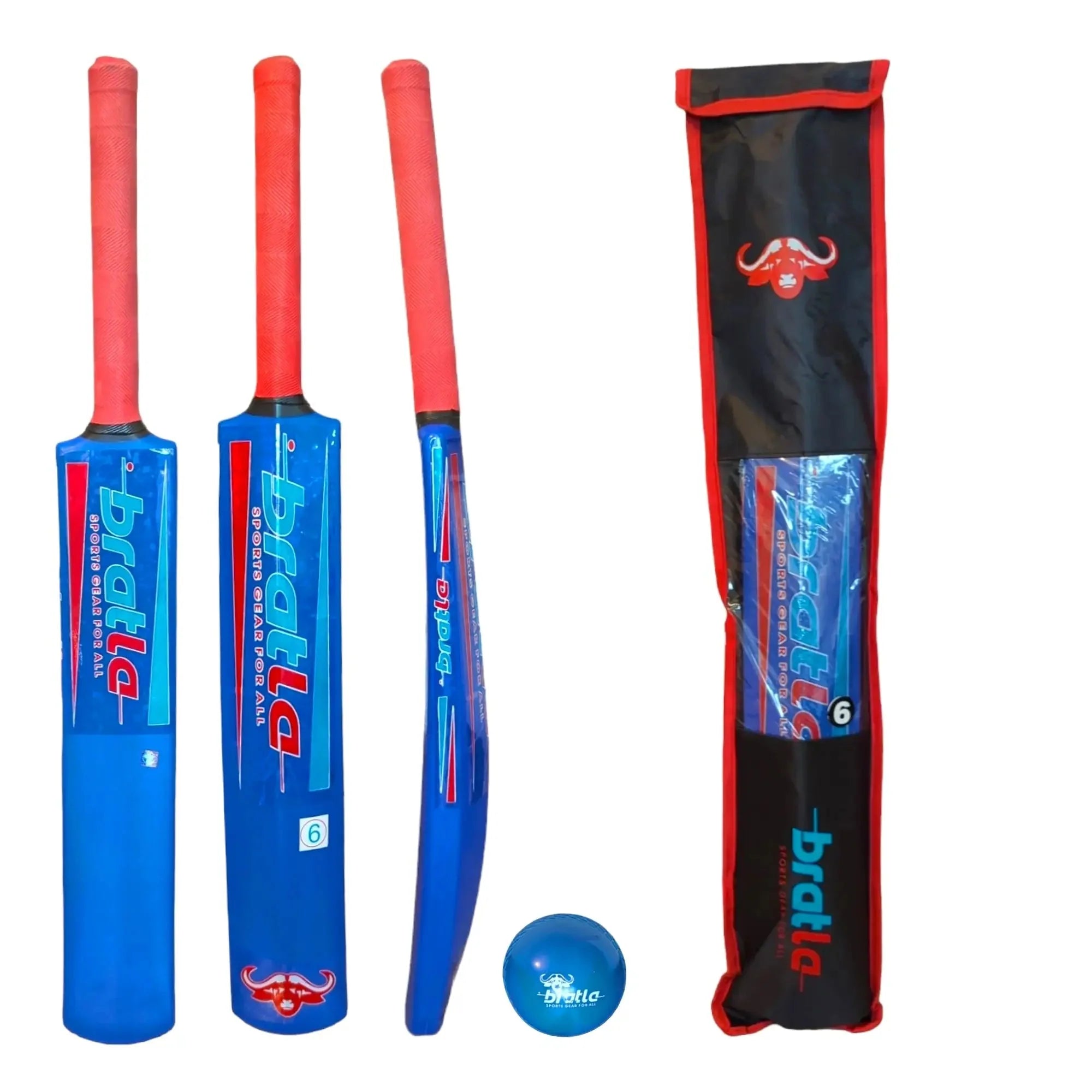 buy cricket gear Bratla Cricket Bat & Ball Set Blaster Perfect Plastic Starter Set Blue