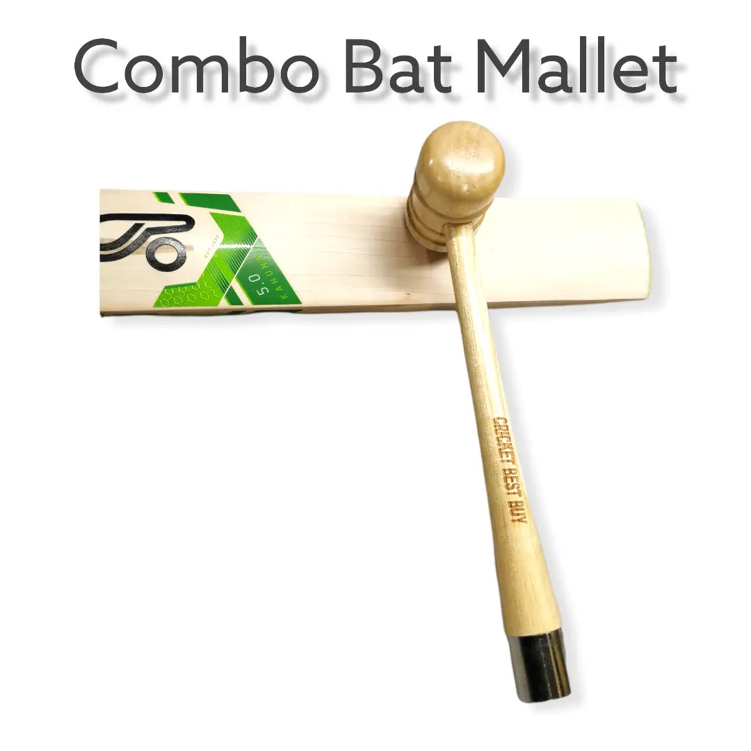 CBB Cricket Bat Mallet and Cone Combo Knocking Bat Apply Rubber Grip - Bat Mallet