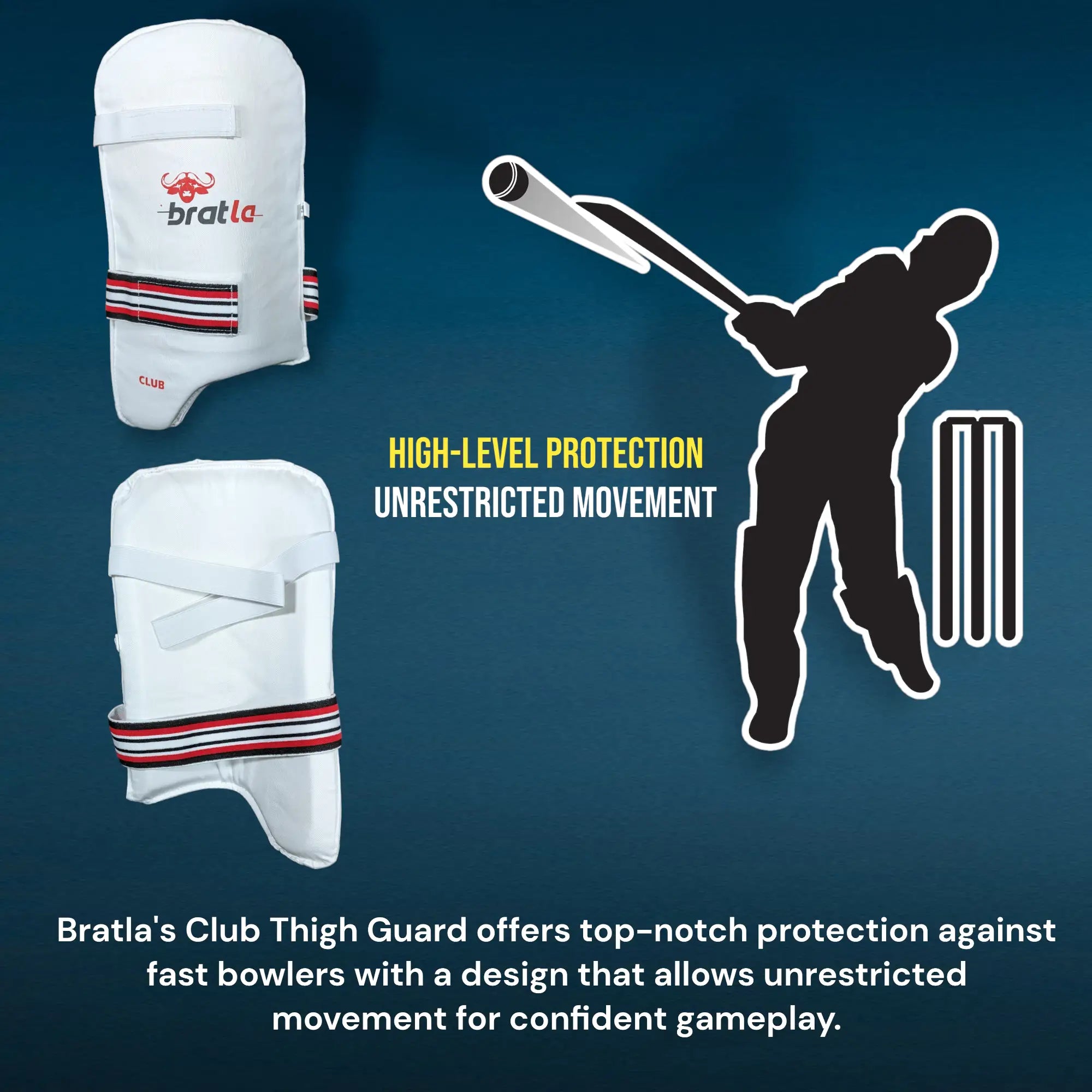 Cricket Club Thigh Pad Protector Foam Padded Super Lightweight - BODY PROTECTORS - THIGH GUARD