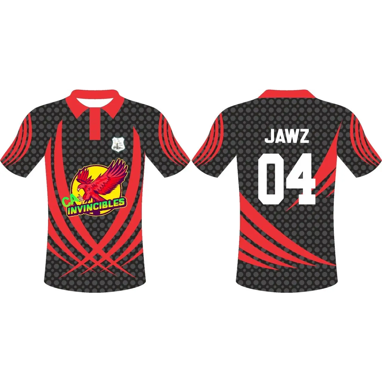 Cricket Jersey Black Red Kit With Name Number Logo Shirt Only Cricket Best Buy