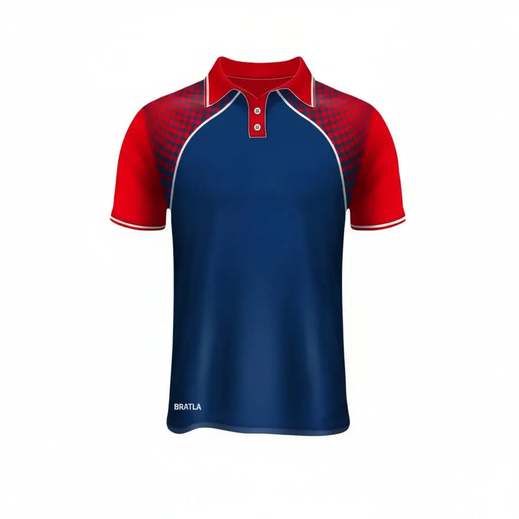 Cricket Shirt And Trouser - Blue And Red 2 Piece Set - TeamWear