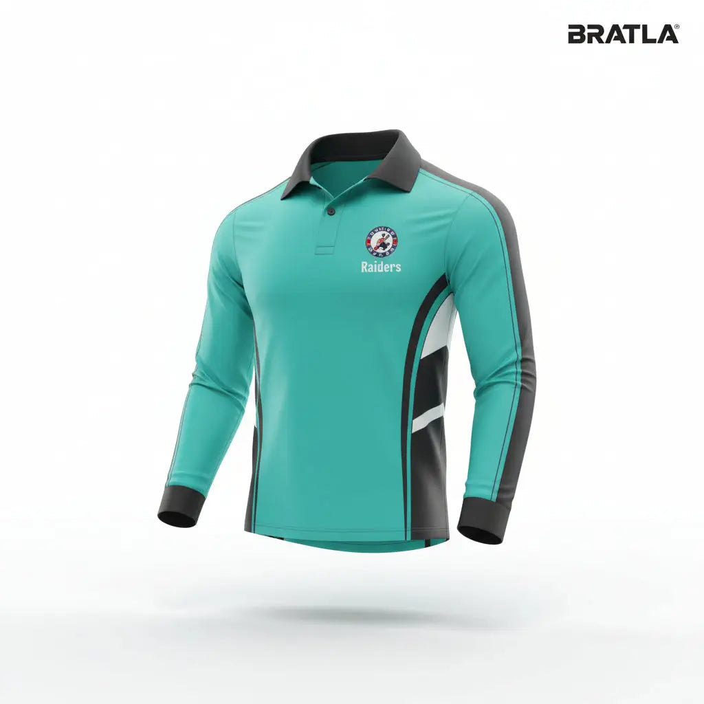 Cricket Shirt & Trousers With Team & Player Name Number and Logo - Sea Green 2 Piece Set - TeamWear