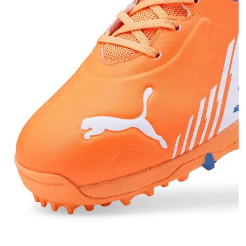 Puma 22 FH Rubber Cricket Shoes Neon Citrus-White Bluemazing - FOOTWEAR - RUBBER SOLE