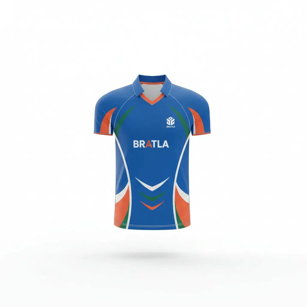Customizable Cricket Shirt and Trousers - Blue 2 Piece Set - TeamWear