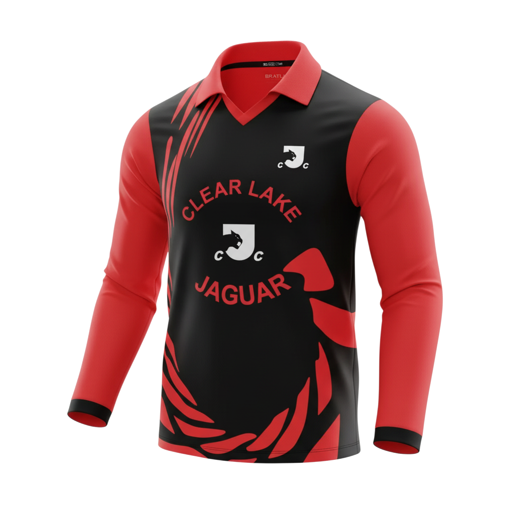 Black & Red Cricket Jersey Trouser Cap Kit Full Sublimation 3 Piece Set