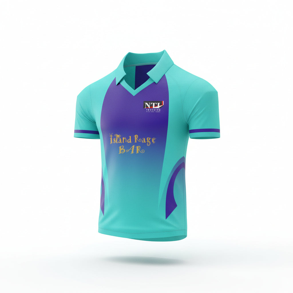 Sports Jersey Trouser Kit Blue & Light Blue Simple Clean Design 2 Piece Set