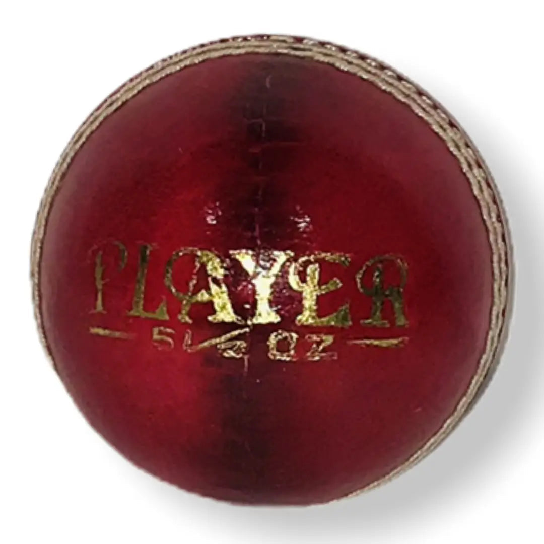 GR Players Cricket Ball Red Avg 40 Overs Senior Men Leather Hard Ball - Senior / Red - BALL - 4 PCS LEATHER