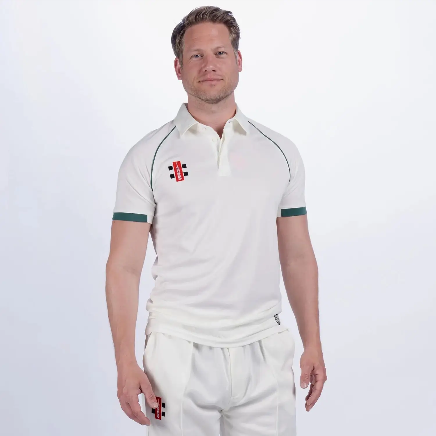 Gray Nicolls Matrix V2 Short Sleeves Shirt- Ivory - Small