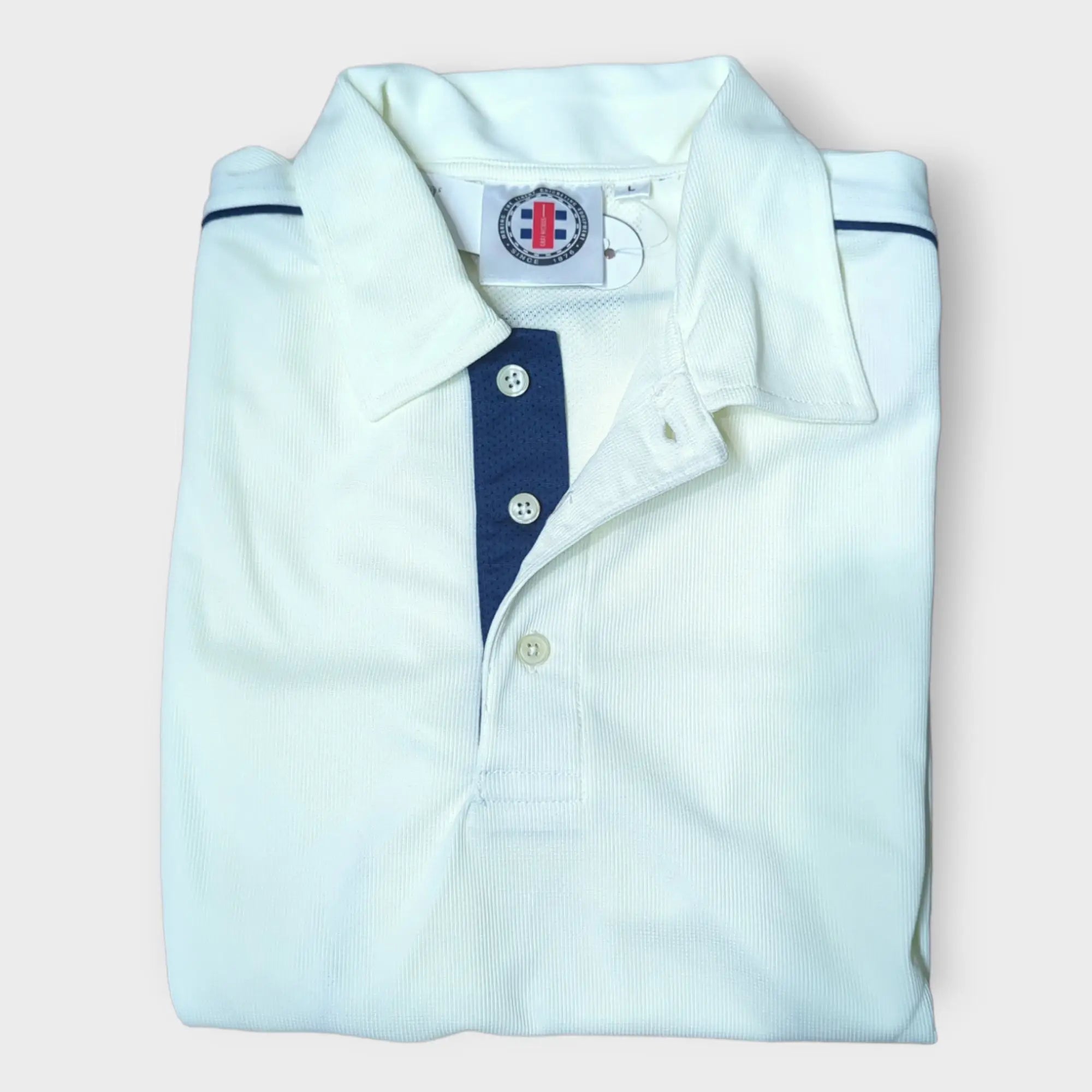 Gray-Nicolls Players Cricket Shirt Mix Trim Green Navy Maroon - CLOTHING - SHIRT