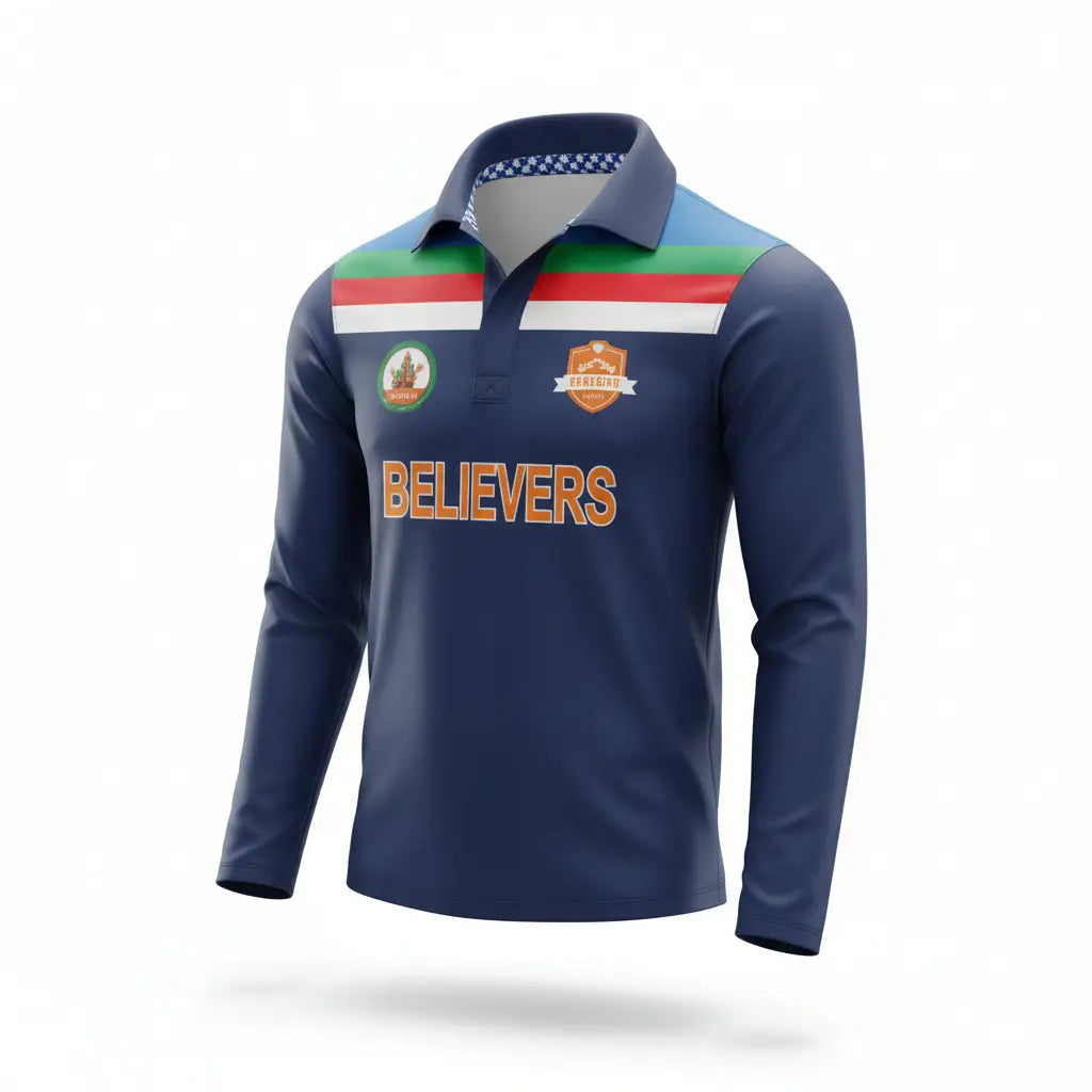 Sports Jersey Blue Retro Design Fully Customizable Sports Kit Shirt Only - Custom Cricket Jerseys