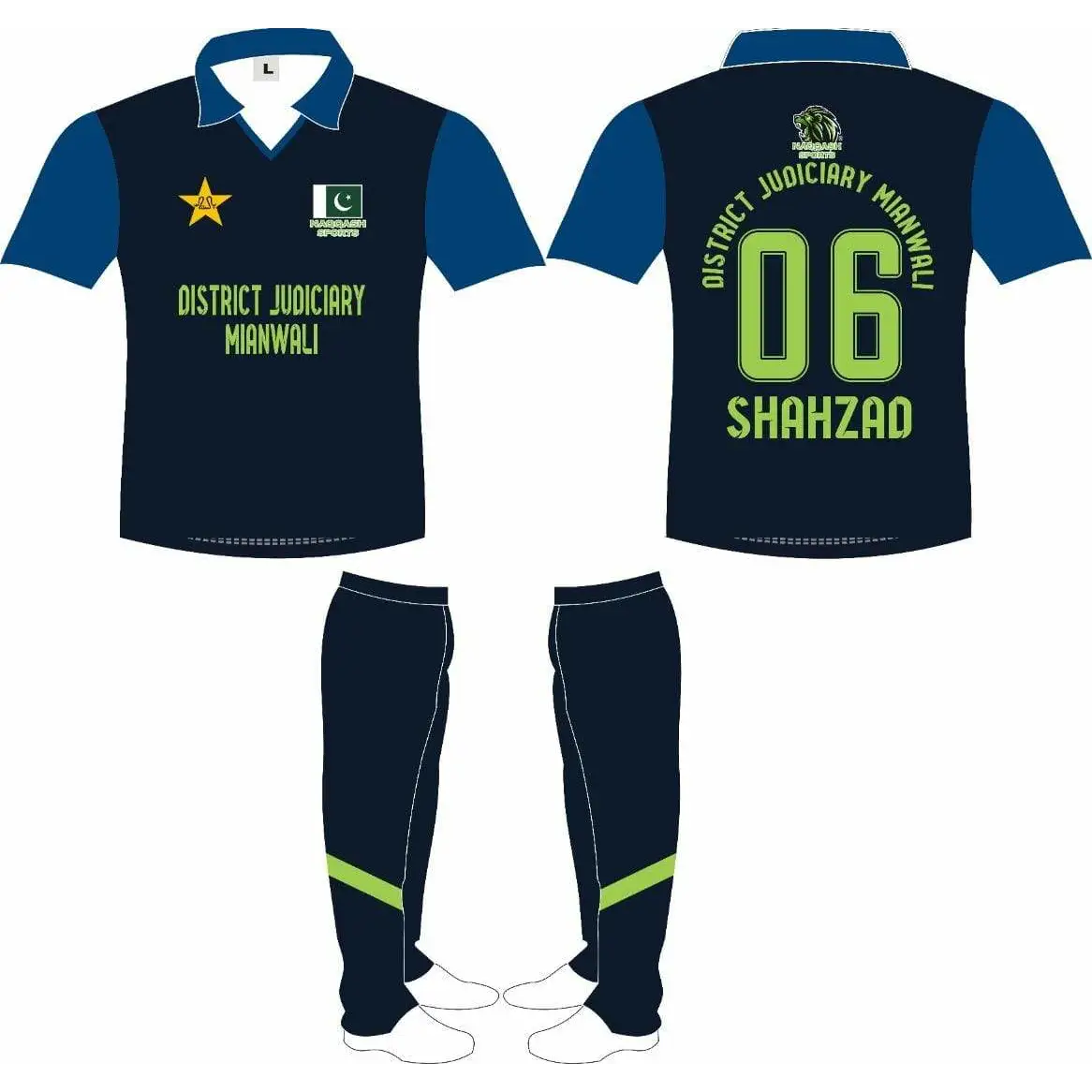 Sports Uniform Clothing Kit Color Navy Blue Customizable Colors - S-XL - Custom Cricket Wear 2PC Full