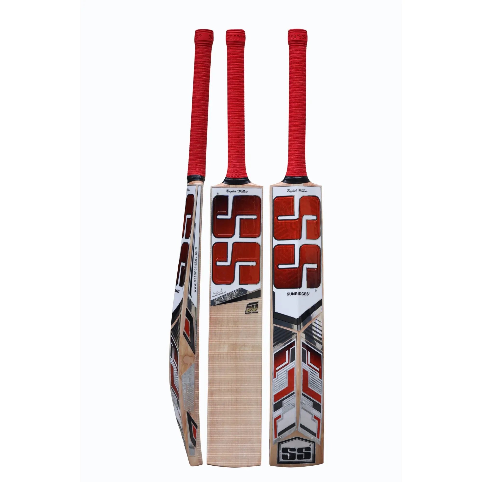 SS Master 50 Cricket Bat English Willow - Short Handle (Standard Adult Size Bat) - BATS - MENS ENGLISH WILLOW