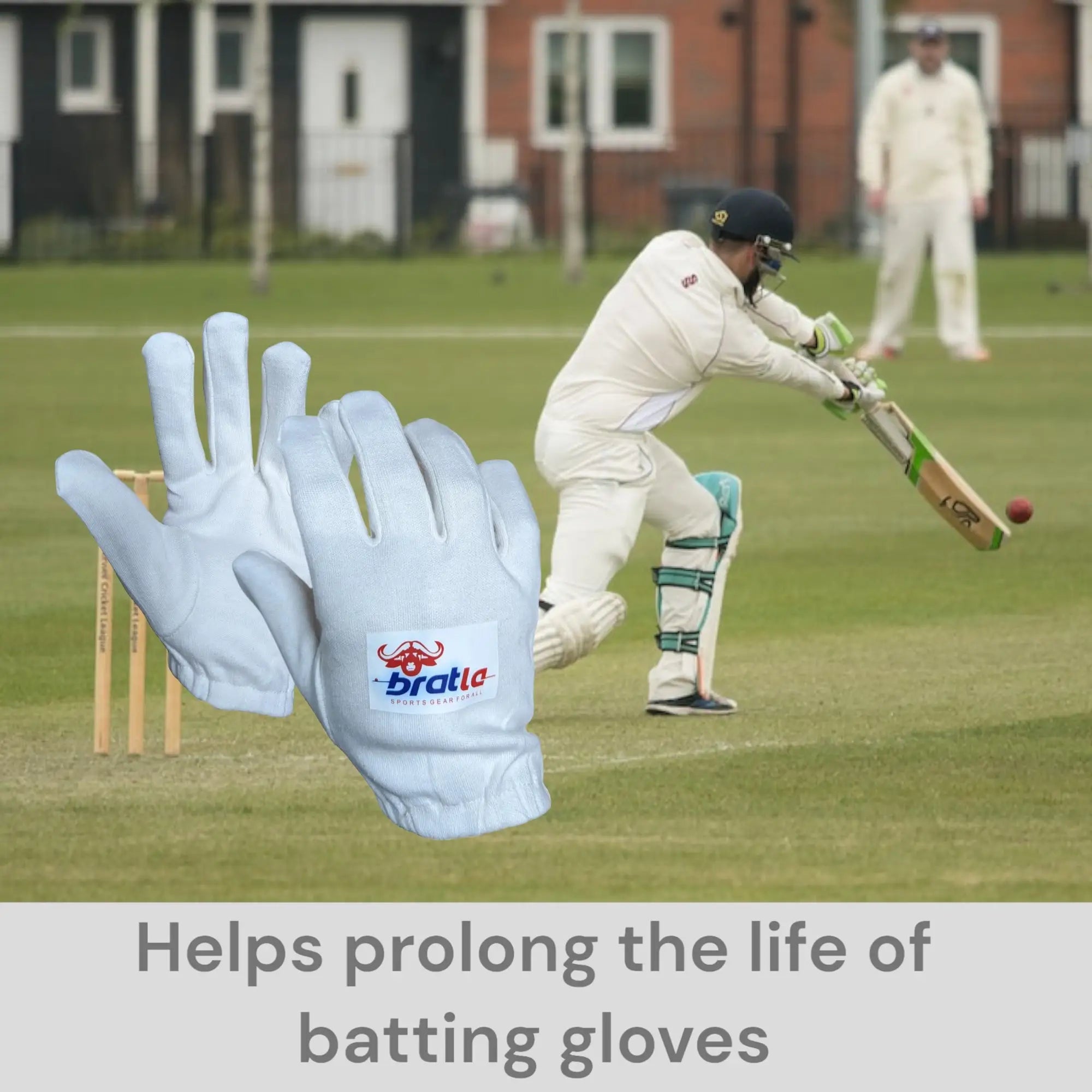Bratla Cricket Batting Gloves Inner Pro Full Cotton | Premium Quality - GLOVE - BATTING INNER
