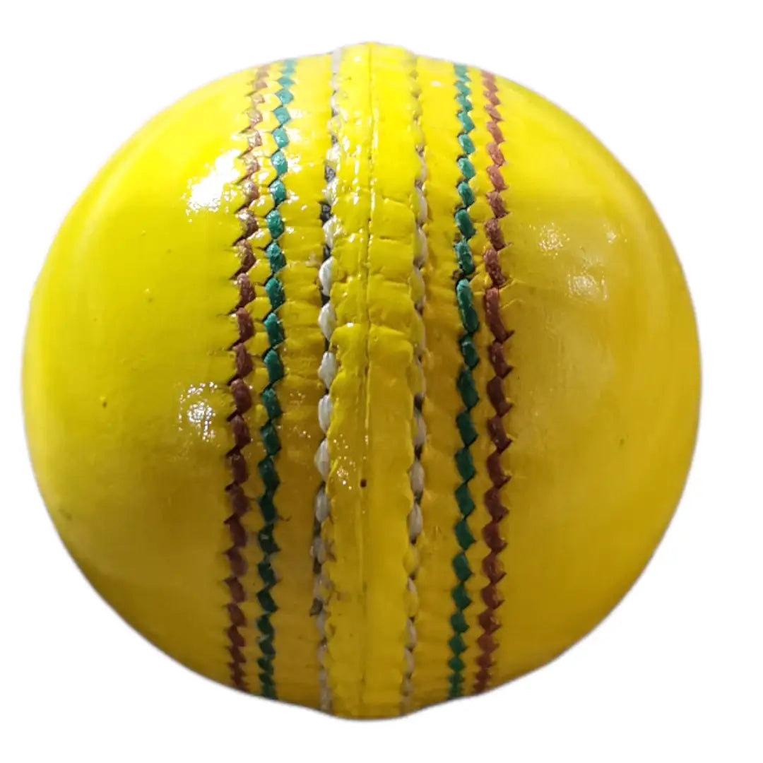 Bratla Indoor Cricket Ball Yellow Lightweight Specifically Designed for Indoor Games Pack of 6 - Yellow - BALL - INDOOR