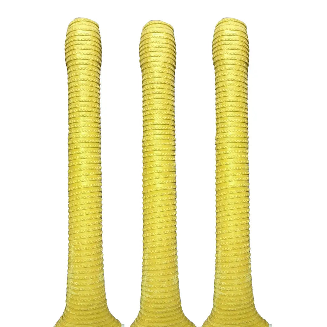 Bratla Pro Cricket Bat Rubber Grip Pack of 3 - Yellow - Cricket Bat Grip