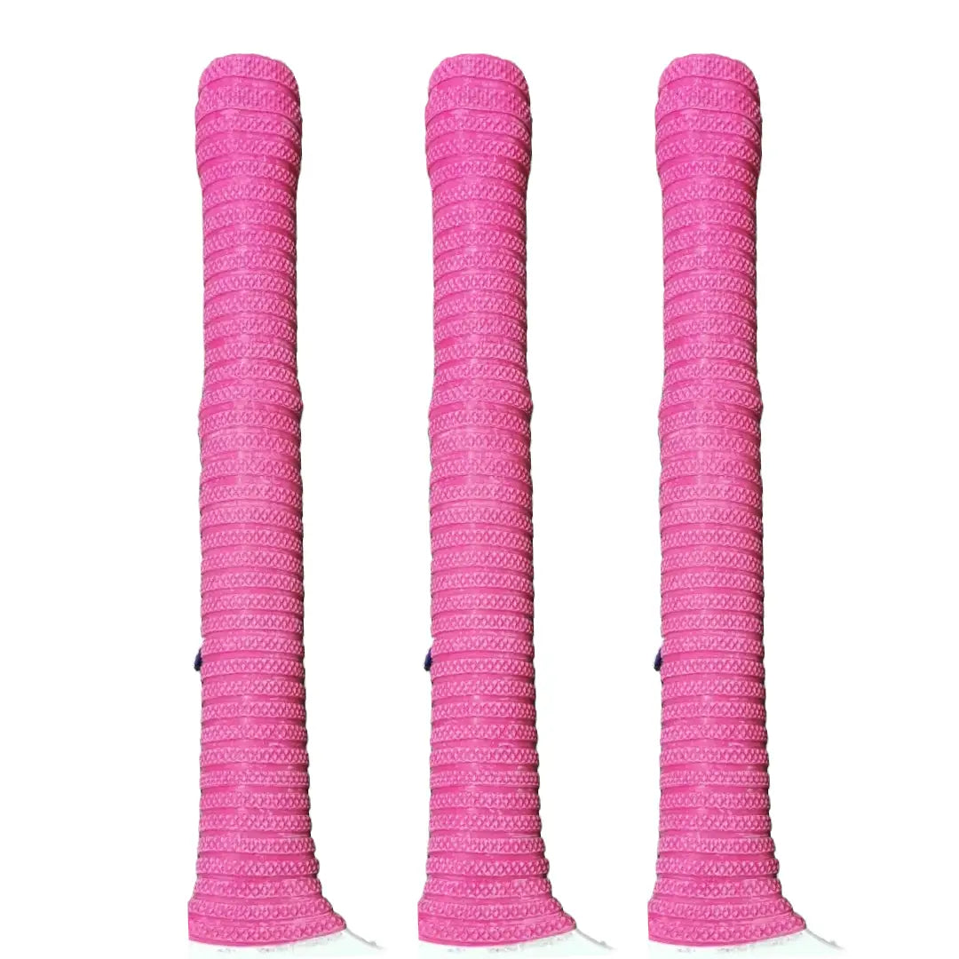 Bratla Pro Plus Cricket Bat Rubber Grip Pack of 3 - Pink - Cricket Bat Grip