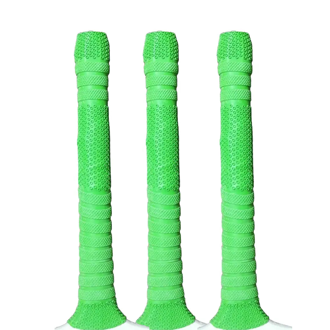 Bratla Semi Octopus/Players Cricket Bat Rubber Grip Pack of 3 - Green - Cricket Bat Grip