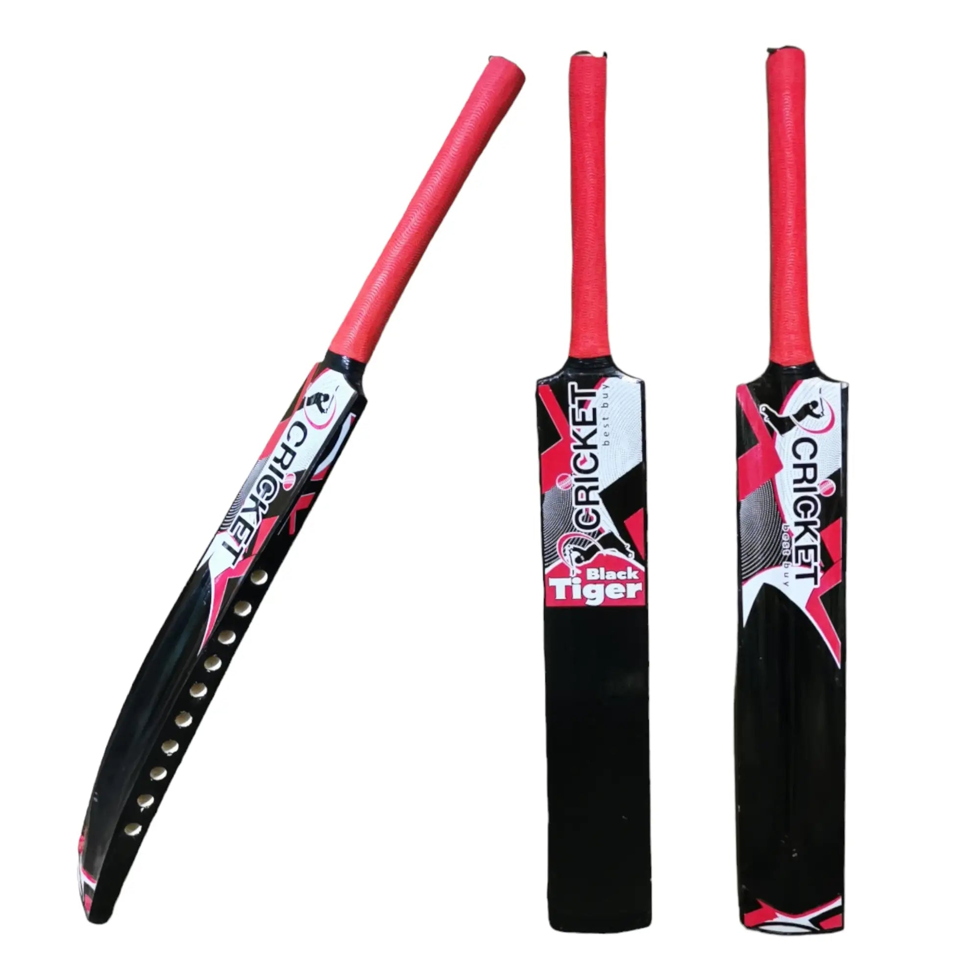 CBB Black Tiger Cricket Bat For Tape Tennis Softball Lightweight