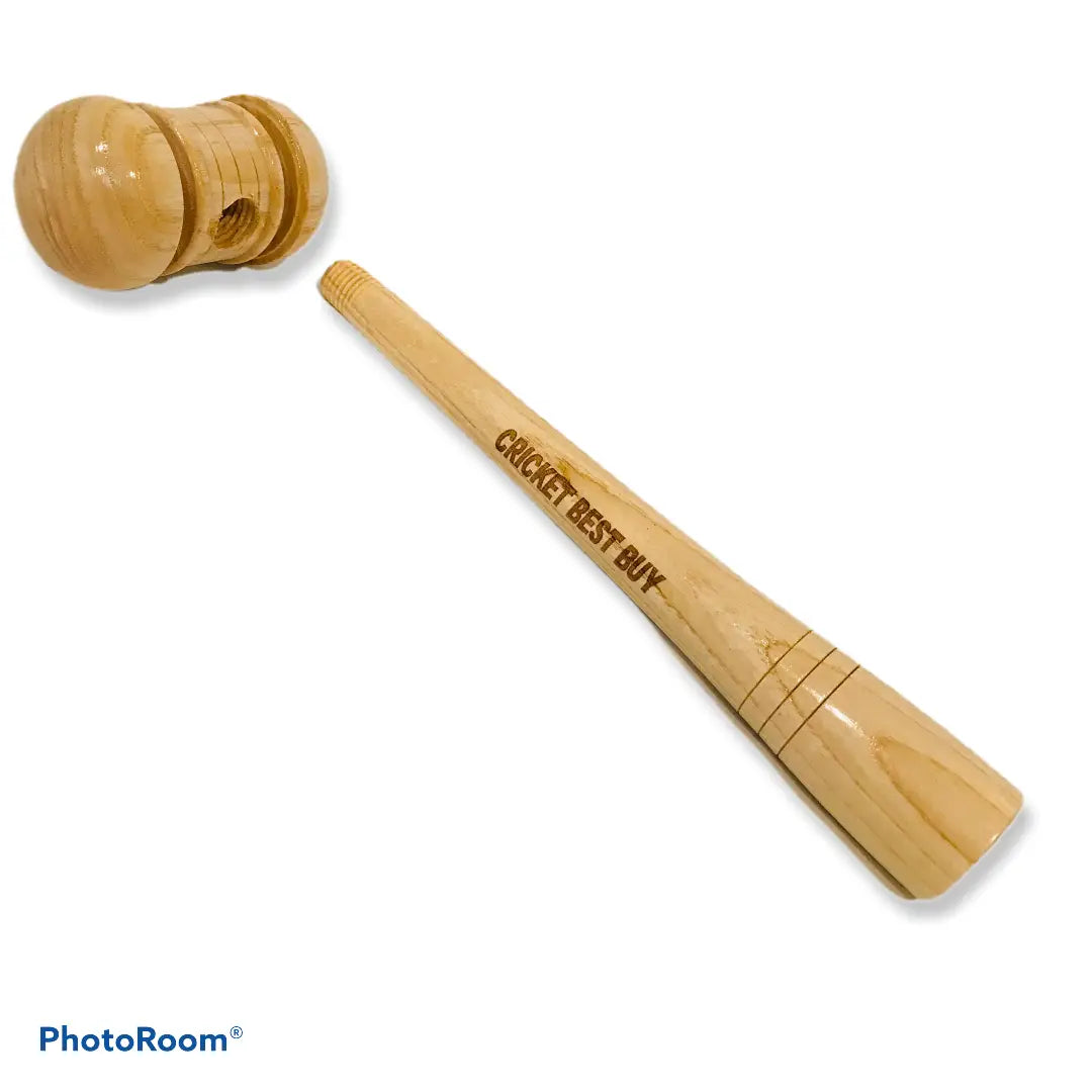 Cricket Bat Mallet And Grip Cone Combo by CBB Knock in Bat Apply Grip - Bat Mallet