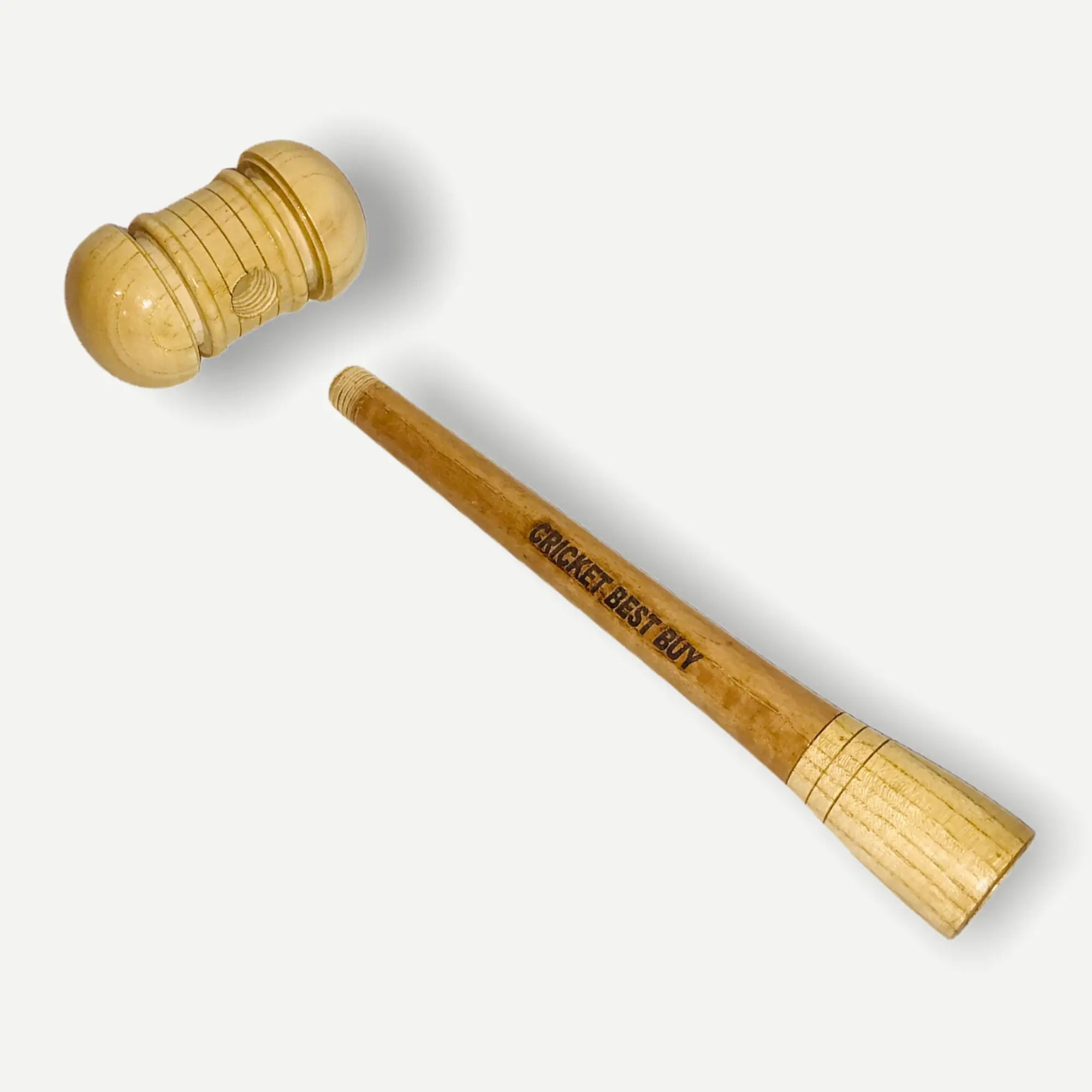Cricket Bat Mallet And Grip Cone Combo by CBB Knock in Bat Apply Grip - Bat Mallet
