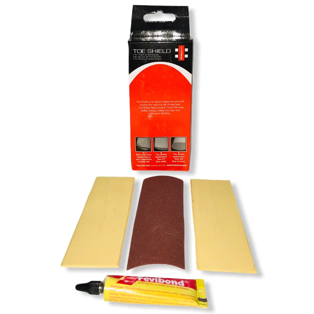 Cricket Bat Toe Guard Kit Gray Nicolls Toe Guards | Sand Paper | Glue - Bat Repair Kit