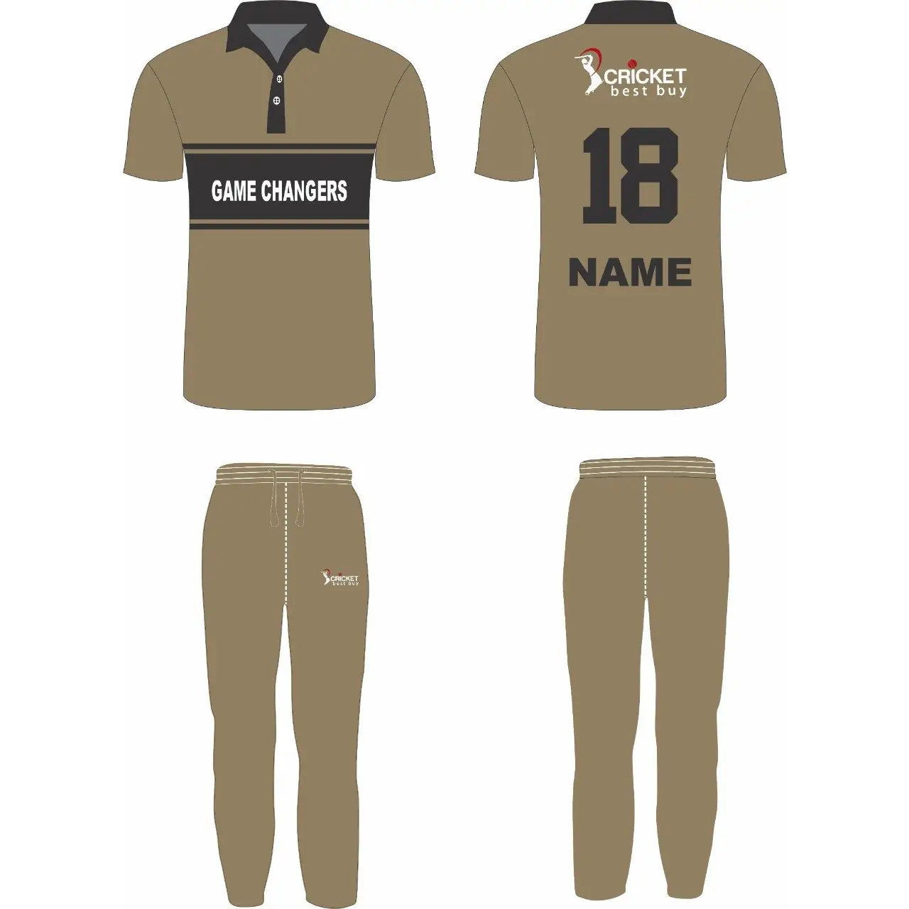 Cricket Color Clothing Fully Customized - S-XL - Custom Cricket Wear 2PC Full