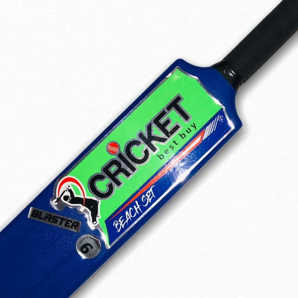 Cricket Plastic Beach Set Double Blaster Bat Balls Stumps and Bag Blue - BATS - CRICKET SETS