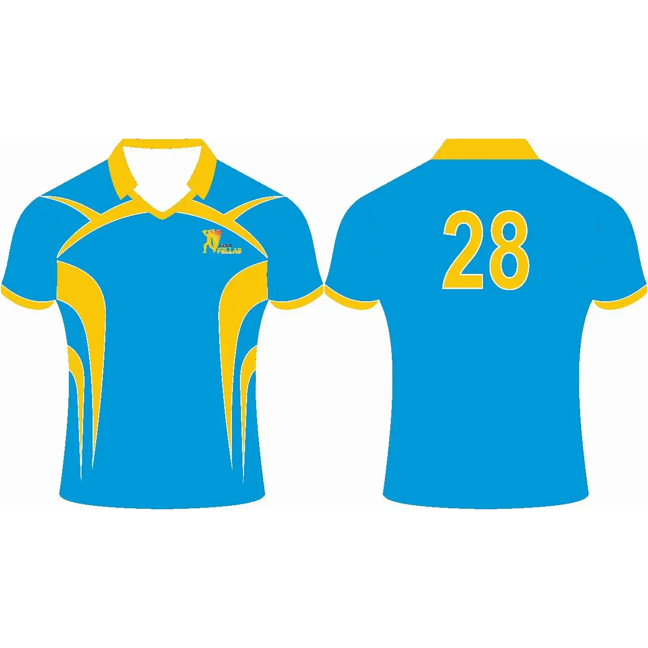 Cricket Shirt Jersey Color Uniform Customized Shirt Full Sublimation Blue - CLOTHING CUSTOM