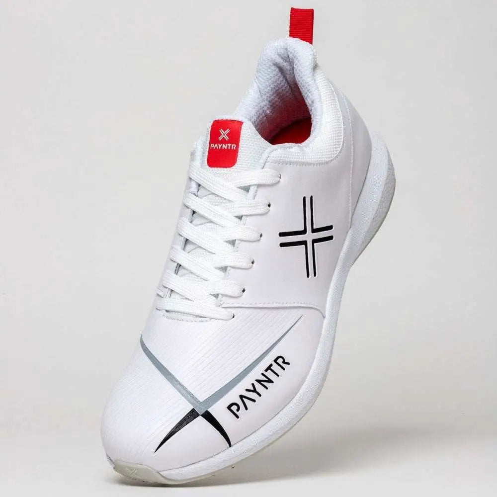 Payntr V Spike Cricket Shoes All White Metal Spike - FOOTWEAR - FULL SPIKE SOLE